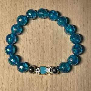 Sky blue beaded bracelet for girl